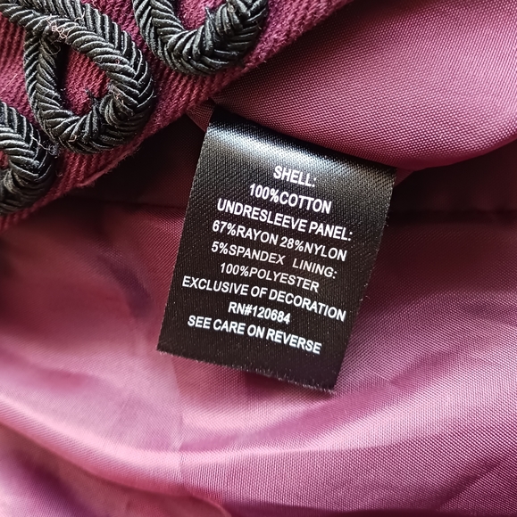 Torrid 00 Wine Tasting Band Jacket New with Tags - Picture 8 of 9